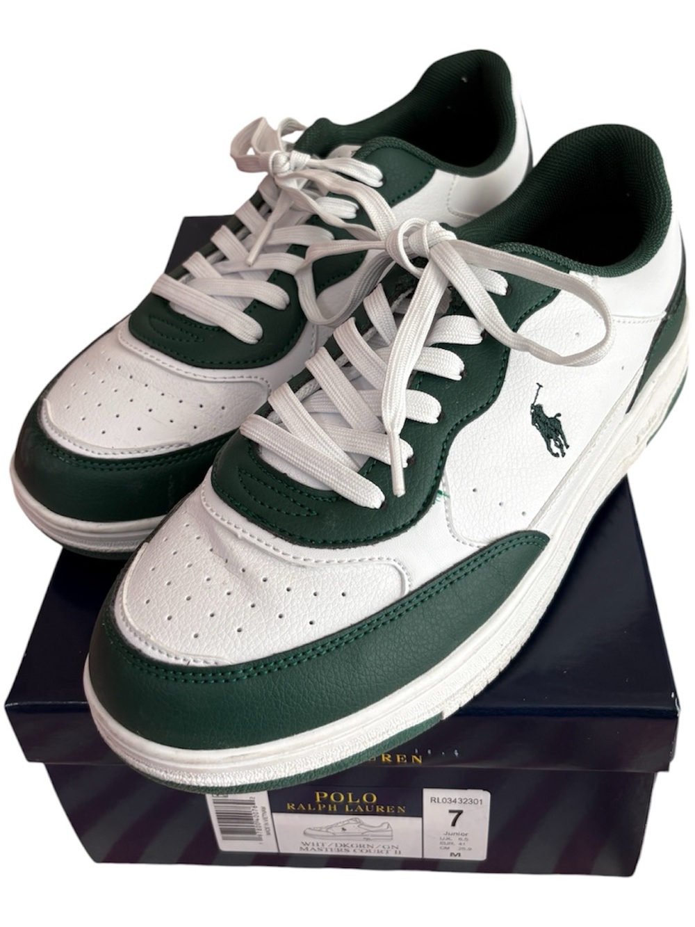 Polo Ralph Lauren Boys Masters Court Leather Sneakers Low Shoes
